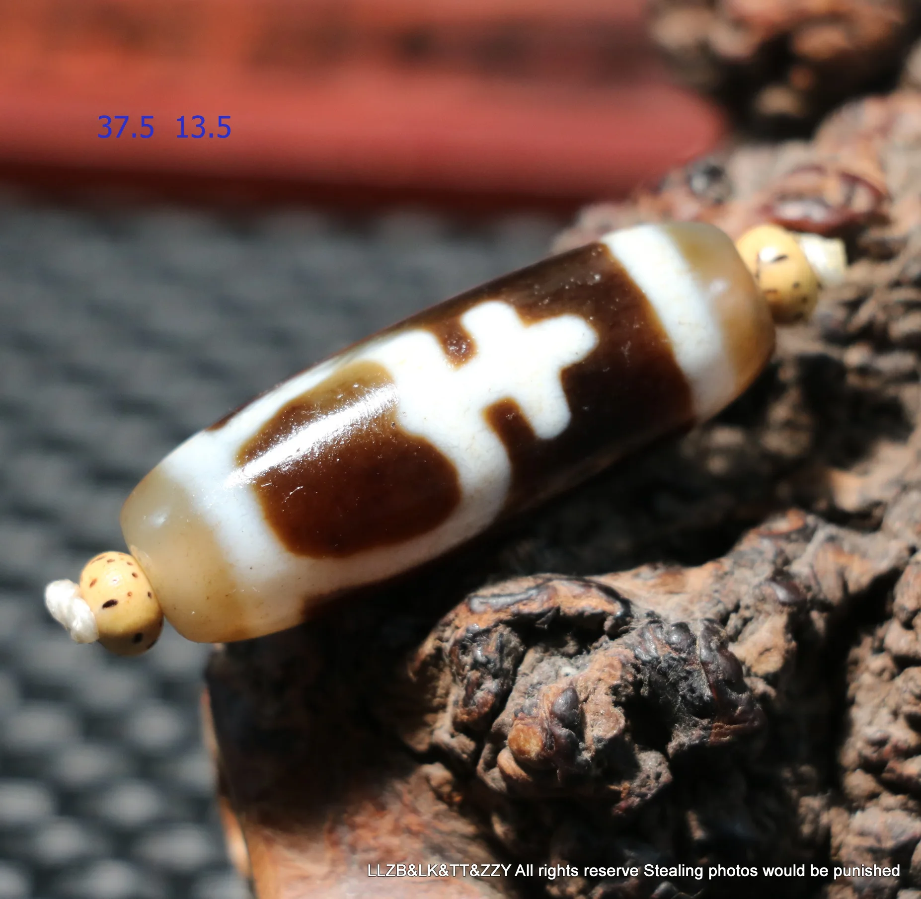 Big Treasure Talisman Energy Magic Tibetan Oily Old Agate  Treasure Bottle Aquarius dZi Bead Amulet 4A1 Timestown