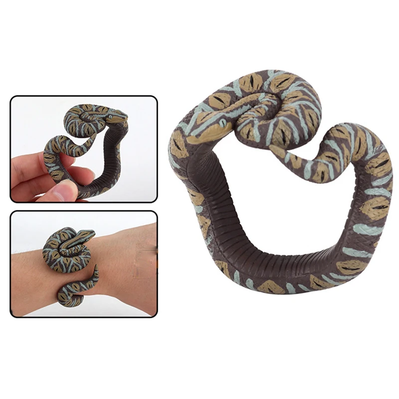 Novelty Prank Simulation Snake Bracelet Wristband Halloween Tricky Spoof Simulation Snake-shaped Bracelet Children Funny Toys