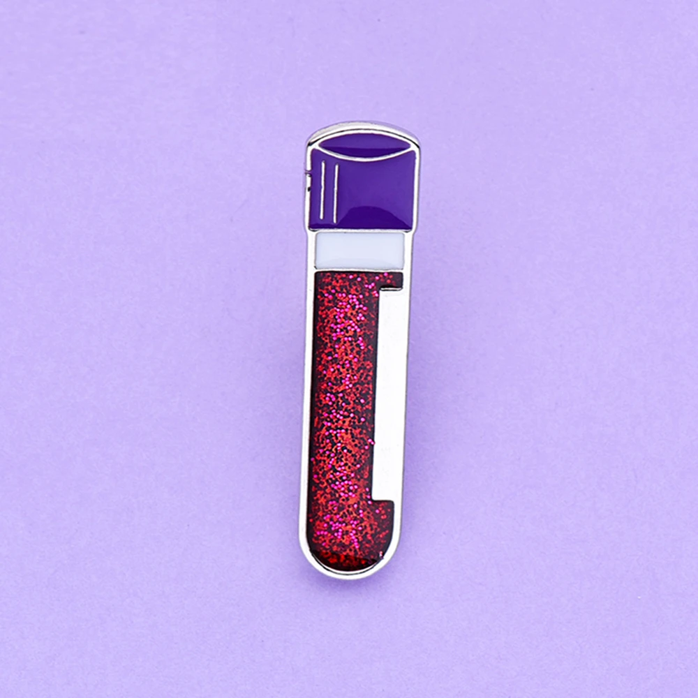 Nurse Test Tube Chemistry Reagent Brooch Pin Enamel Medical Lab Lanyard Lapel Backpack Badge Jewelry Gift for Scientist Doctor