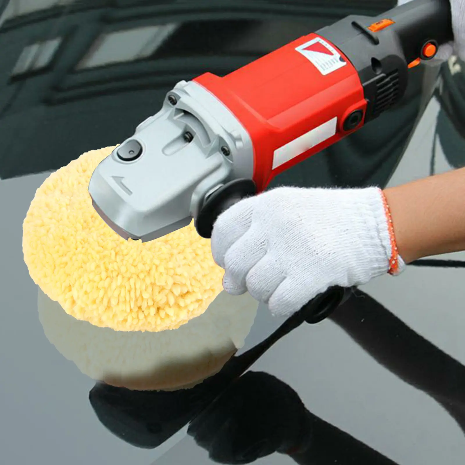 

Double-Sided Wool Polishing Pad for Car Waxing Polishing and Sealing Professional Buffing Wheel Pad Car Detailing Kit Yellow