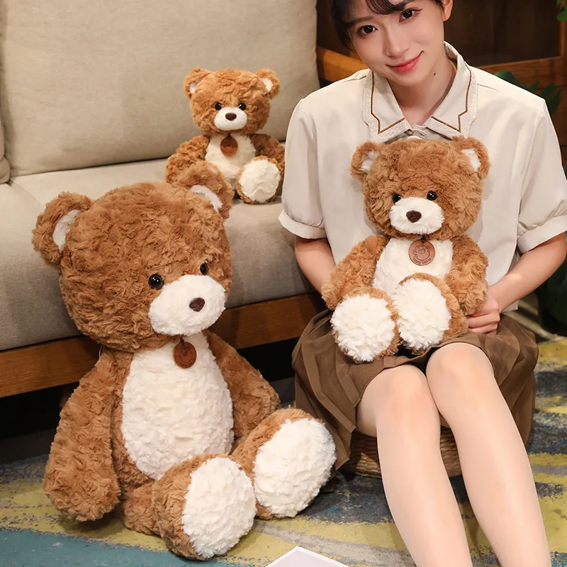 Jouet en peluche ours renard mignon, dessin animé doux, Panda rouge, poupée en peluche, cadeau d'anniversaire