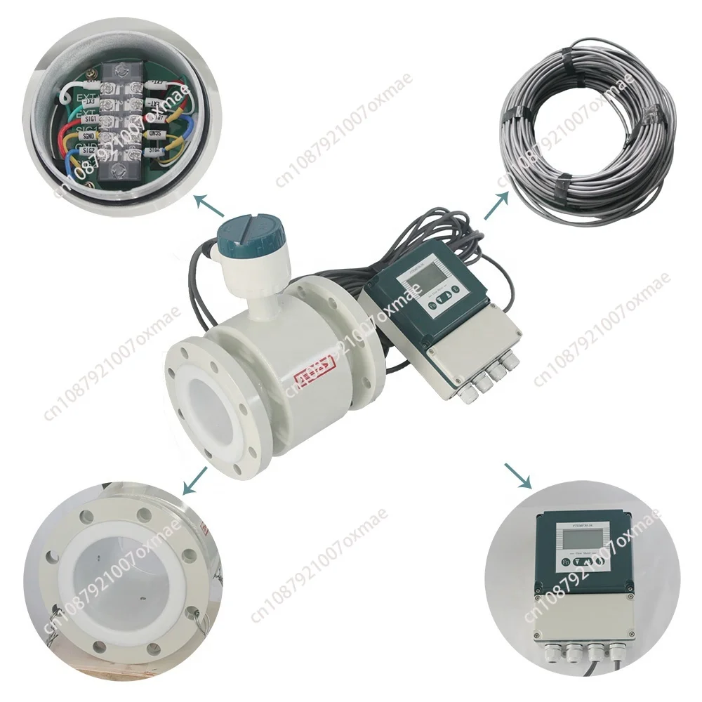 OEM High Quality IP68 Flange Type Remote Electromagnetic Magnetic Flow Meter