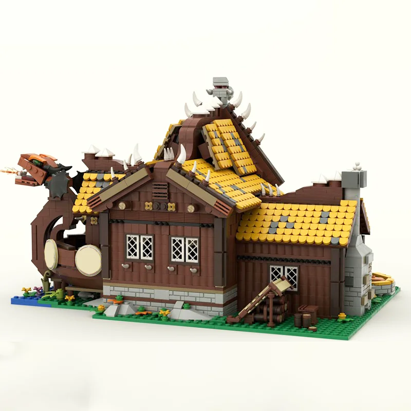 2796pcs Moc Het Vikinghuis diy Display Kit - Legendarische Noorse Chieftain Hall Onderwijs Model Bouwstenen Verjaardag Speelgoed Cadeau