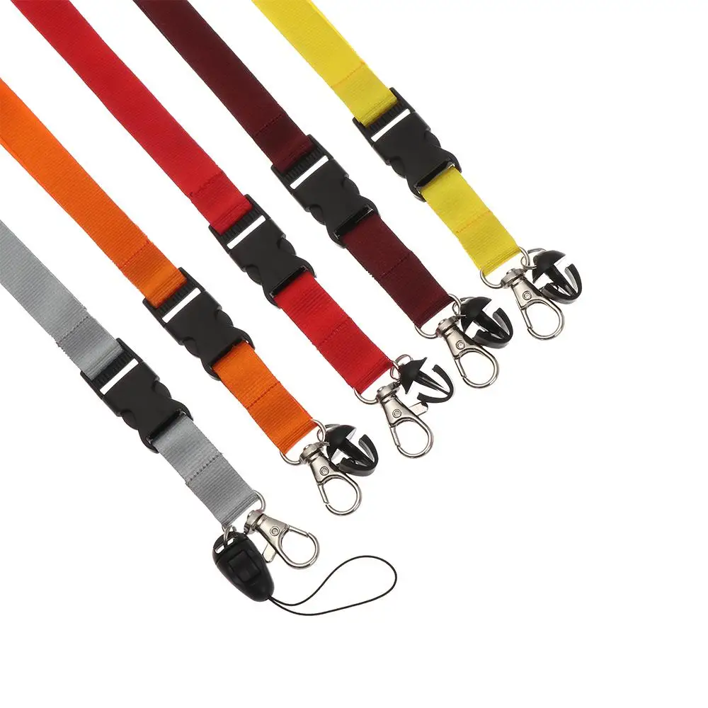 Pure Color Fashion ID Card Rope Keys Gym Holder Mobile Phone Lanyard Mobile Phone Straps Neck Strap