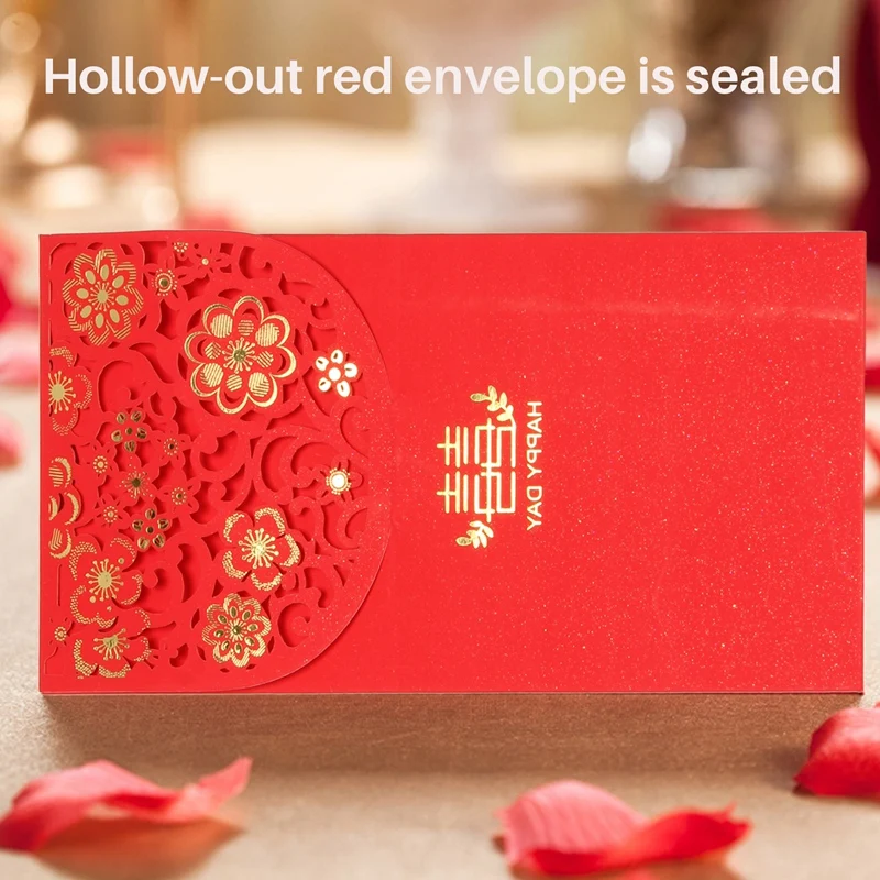10Pcs Chinese Rode Enveloppen Lucky Geld Enveloppen Bruiloft Rood Pakje Voor Nieuwjaar Wedding (7X3.4 In)