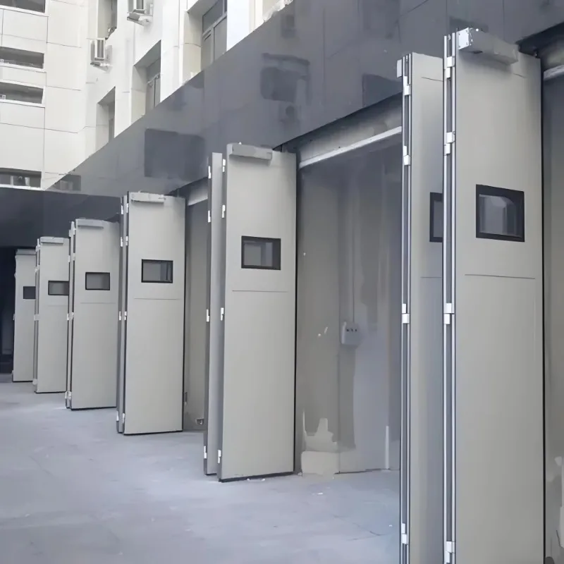 Oficina de armazém industrial de alta qualidade porta dobrável dupla deslizante