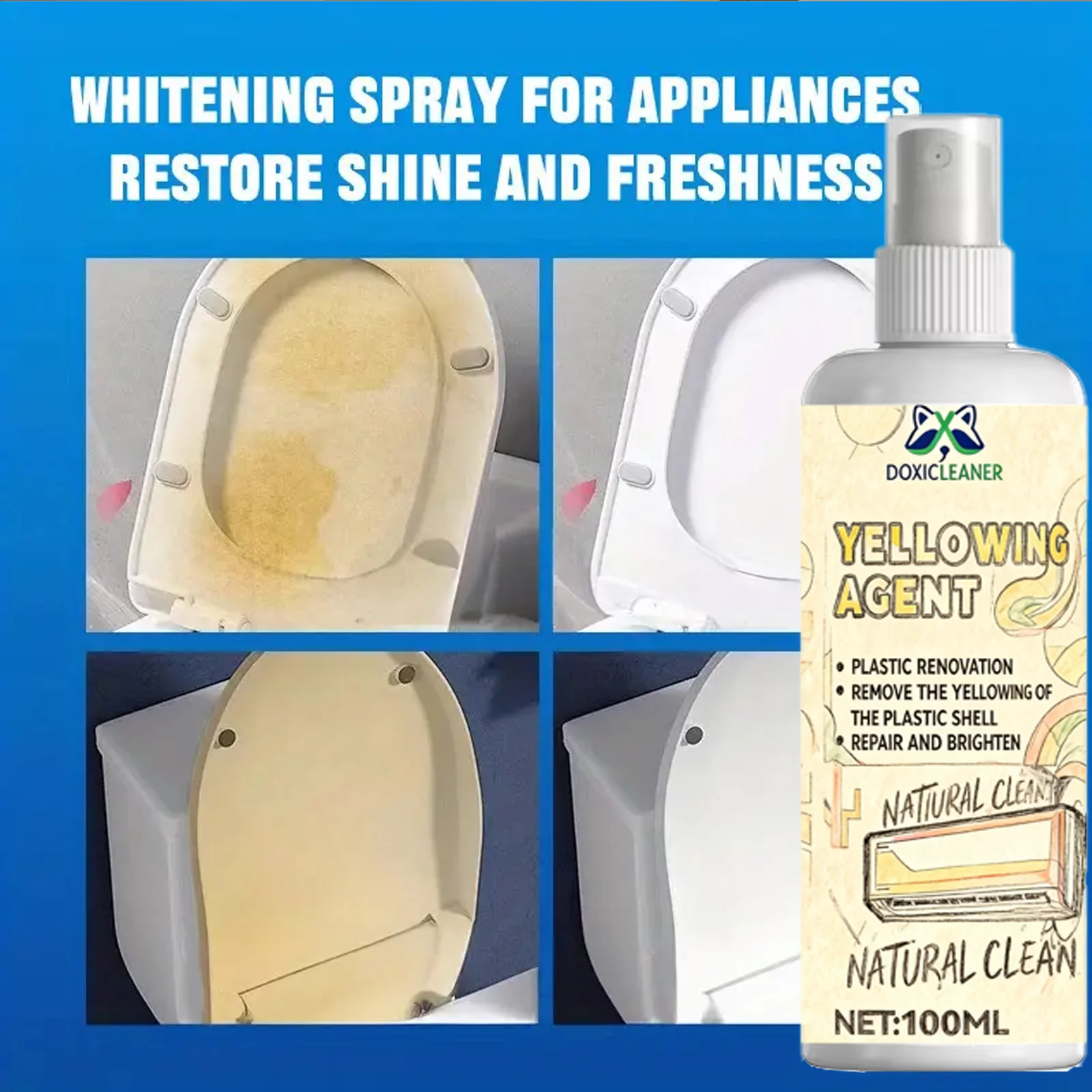 Semprotan Restorasi Plastik - Cepat Menghilangkan Kuningan, Memperbaiki Unit AC, Mobil