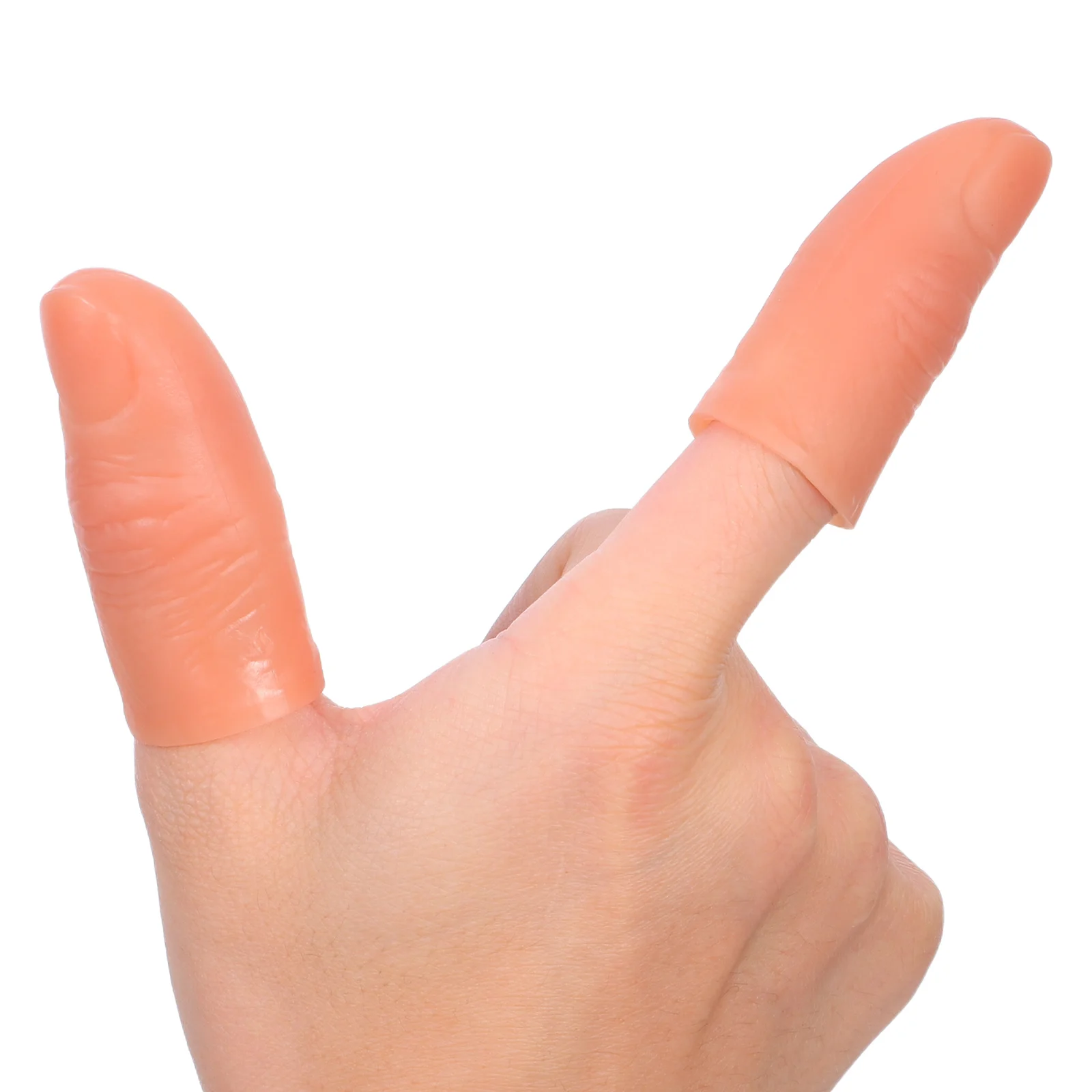 10 pezzi di dita finte puntelli in plastica morbida trucco spettacolo teatrale scherzo giocattolo colore realistico rughe pratica simulata della mano