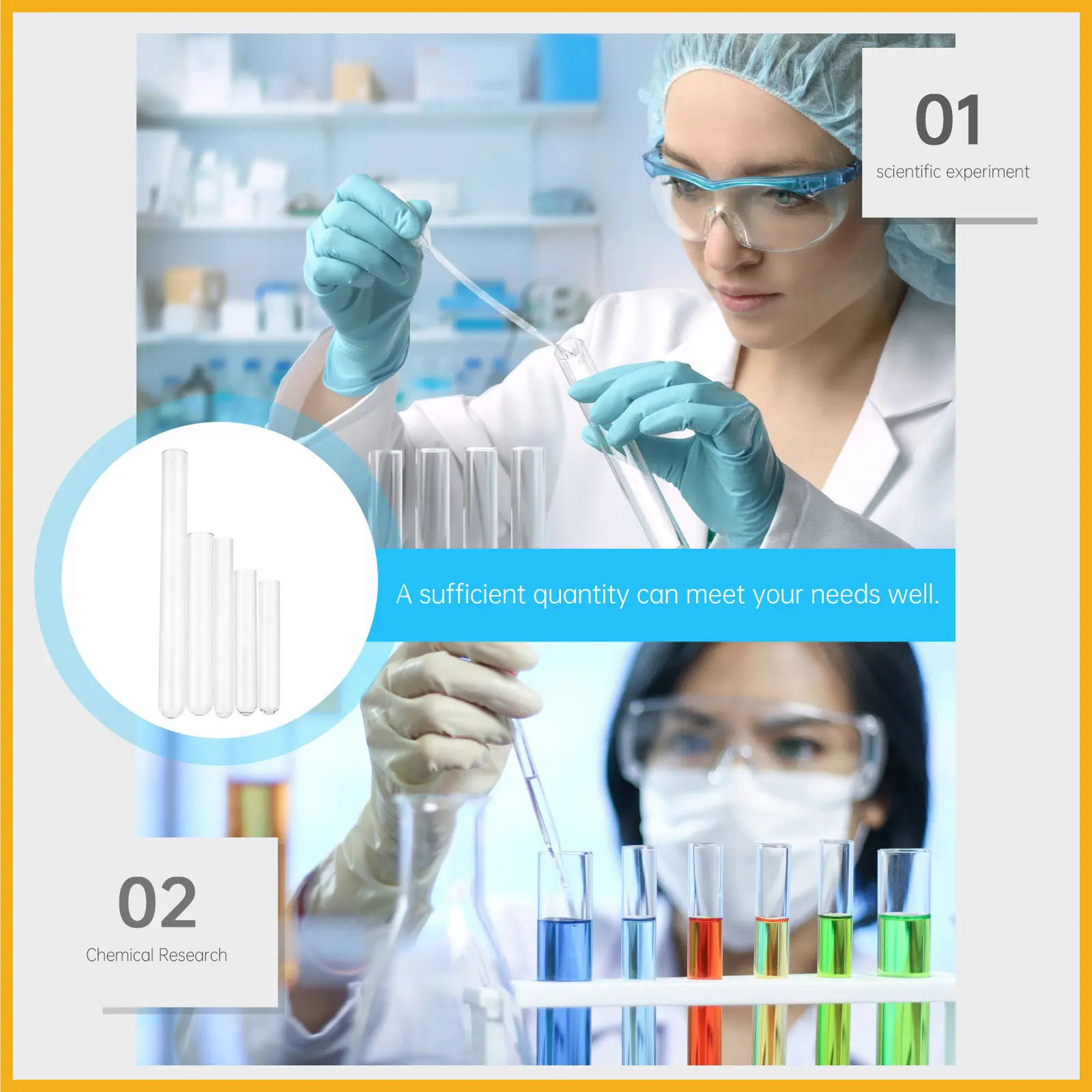 

50 шт. прозрачных стеклянных трубок-контейнеров высокого качества из пропорционального материала для научных лабораторий, DIY-проектов и хранения жидкостей