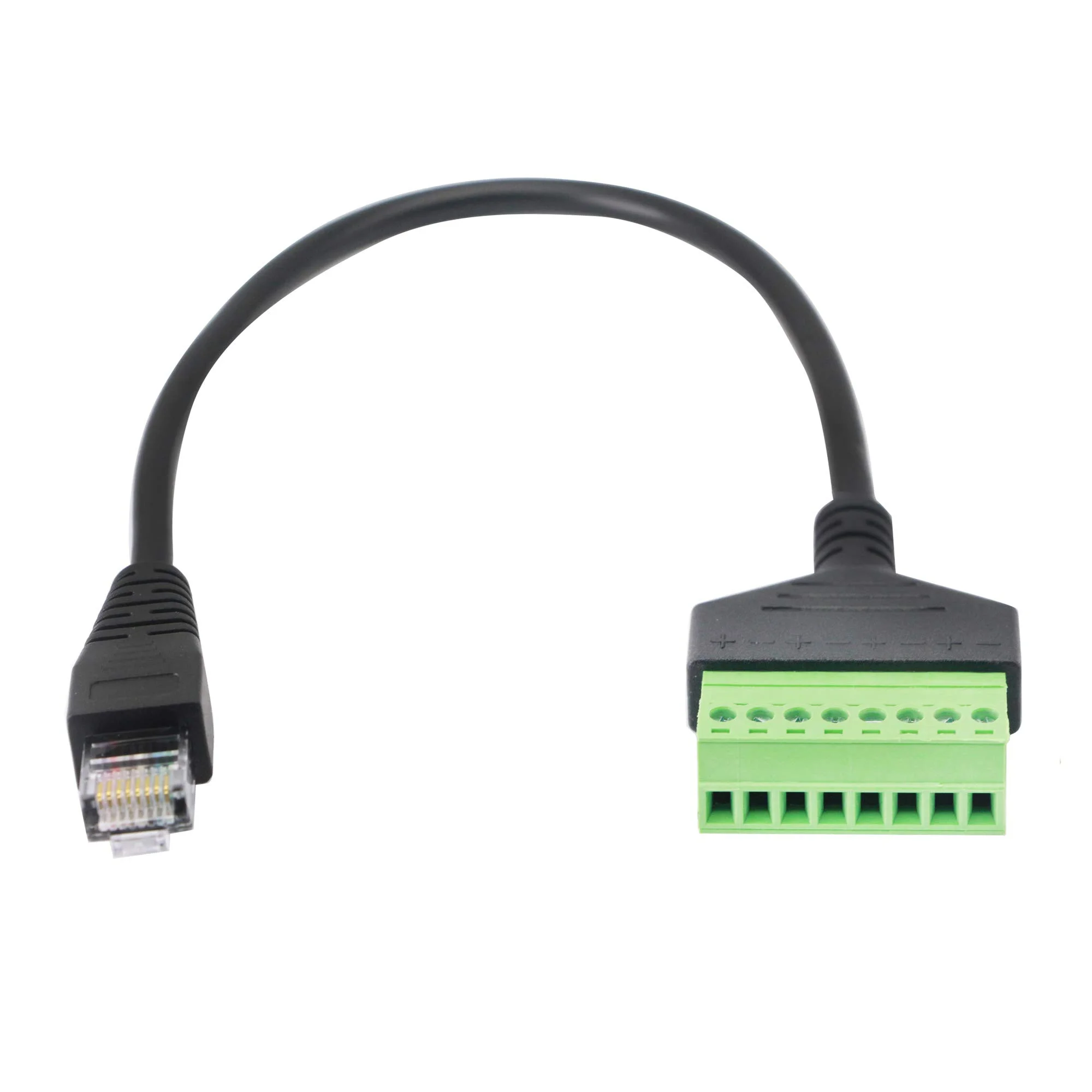 

RJ45 Male to 8Pin Screw Terminal Connector Block Adapter for Cat5 Cat6 Cat7 Ethernet Extender CCTV Digital DVR Network Signal