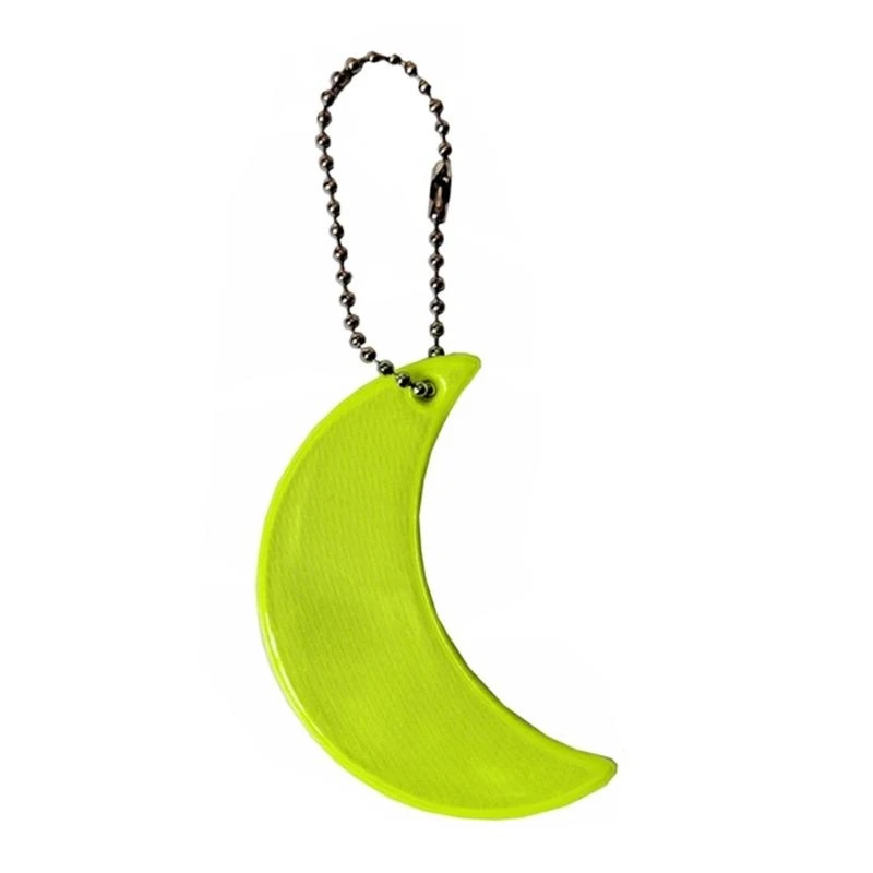 Reflector Pendant Marker For Night Cycling Bag Moon-Shaped Car Keyrings - Image 4