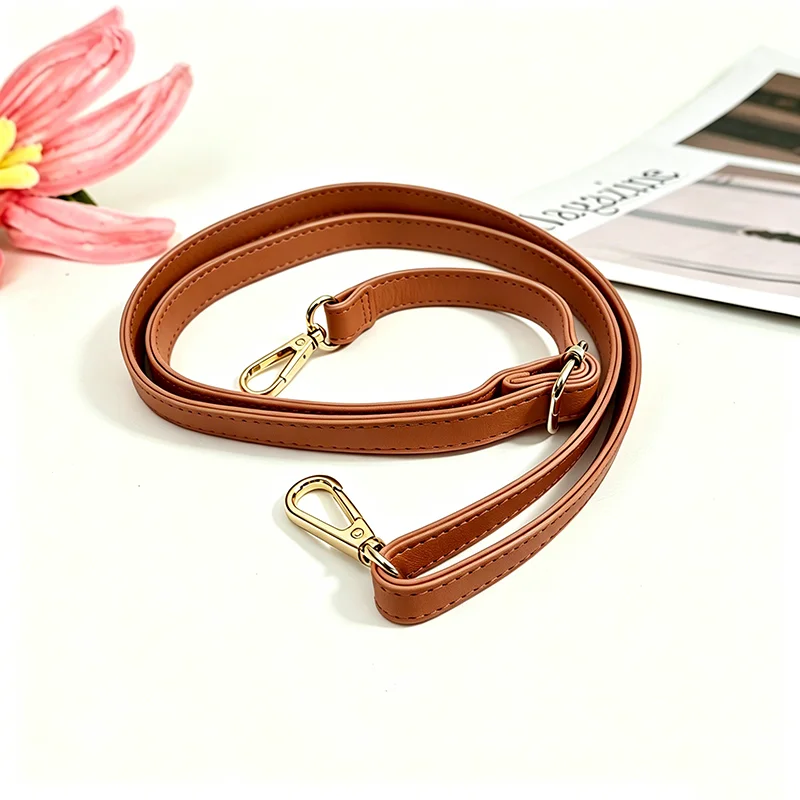 High Quality PU Adjustable Bag Strap, Gold & Silver Buckle Optional, Minimalist Styling Handbag Crossbody Shoulder Accessory