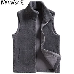 AYUNSUE Winter Korean Fashion Mens Vest High Quality Mens Winter Jacket Mens Clothing Reversible Short Куртка Мужская Зимняя