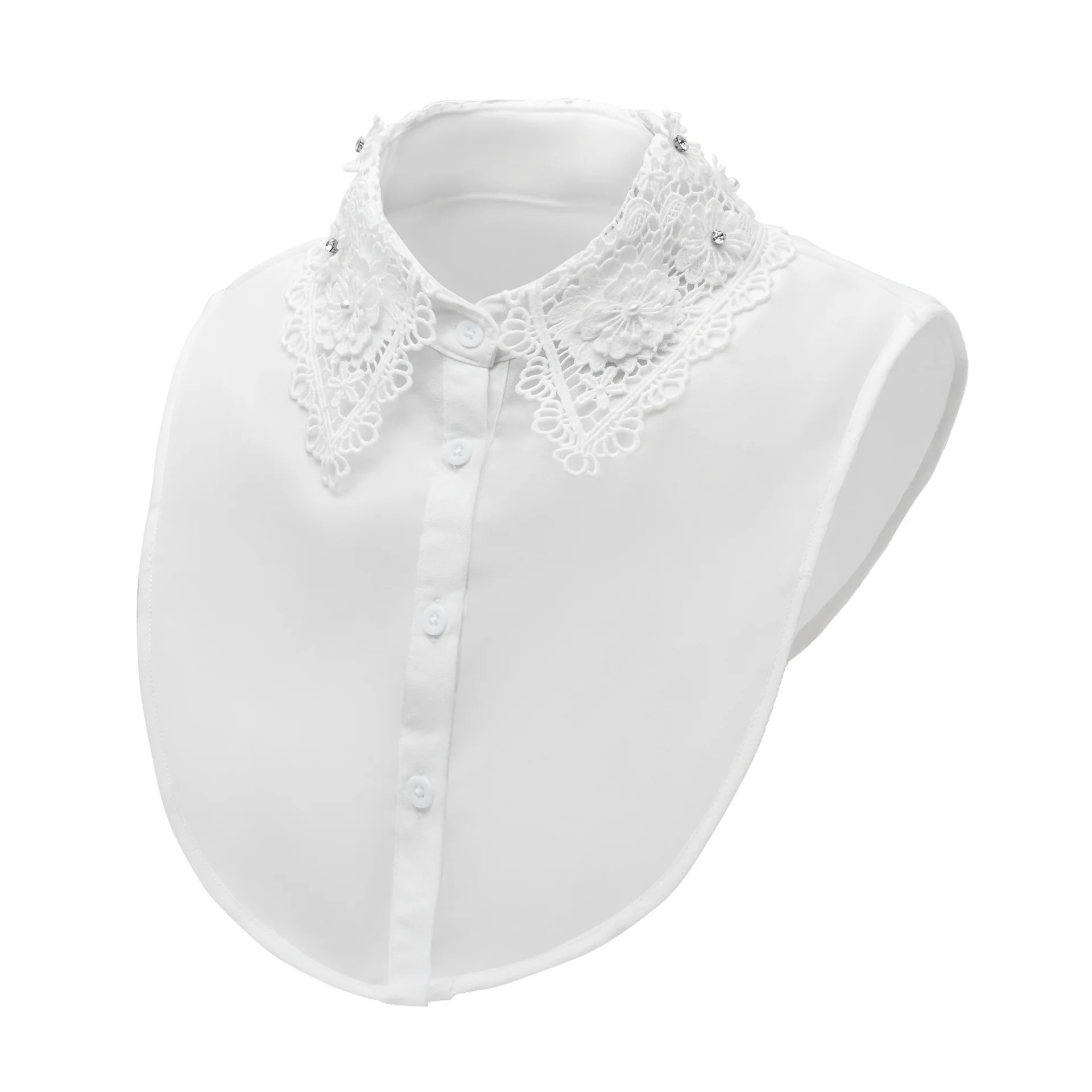 

Черно-белая рубашка с воротником, осенне-зимний многофункциональный искусственный воротник, корейская версия, кукольный воротник