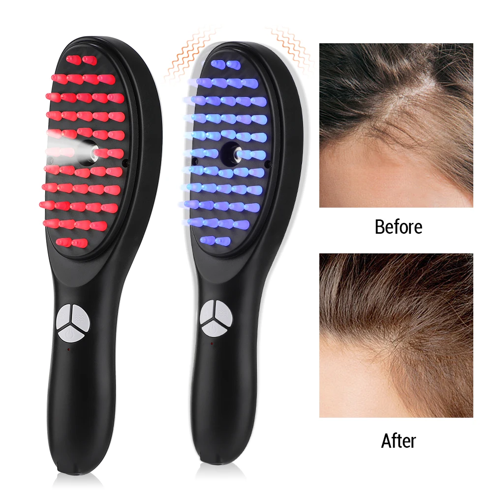 

Electric Spray Massage Comb Hair Growth Vibration Head Massager Brush LED Anti Hair Loss Scalp Liquid Medicine Atomizing Comb