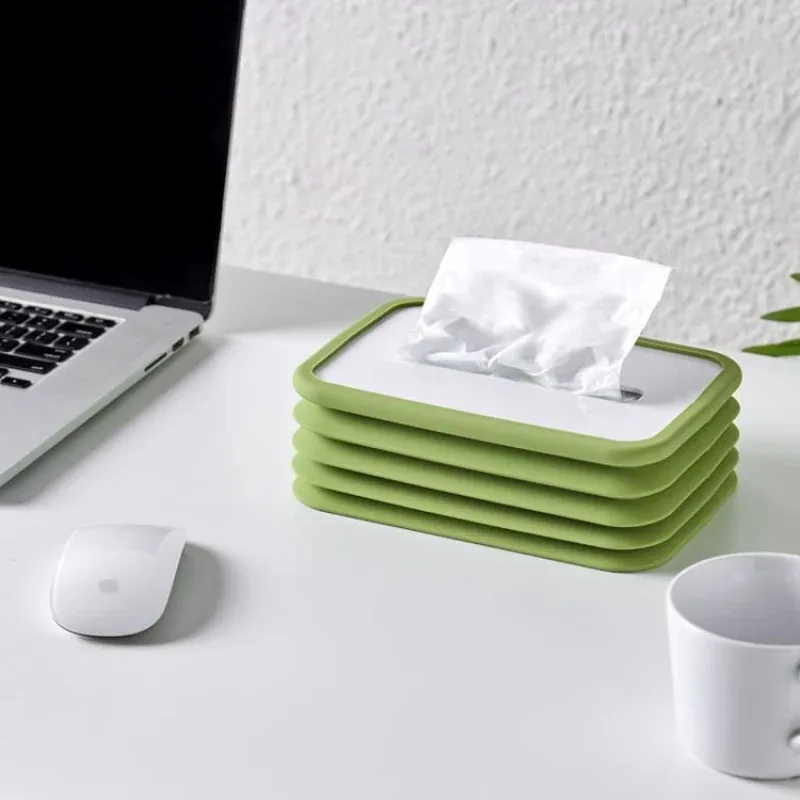 

Hot Selling Silicone Tissue Box Suitable for Automatic Sinking Simple Paper Boxes in Homes Living Rooms Dining Rooms and Toilets