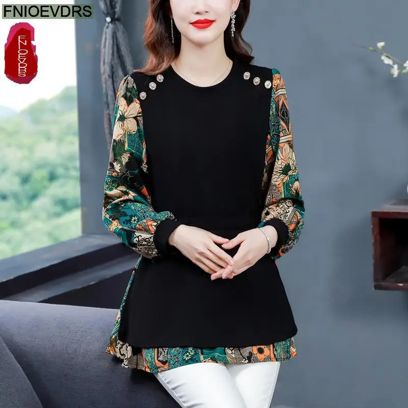 M-5XL Loose Clothes 2023 Women European Fashion Elegant Office Lady Work Button Shirt Casual Tunic Belly Peplum Tops And Blouses