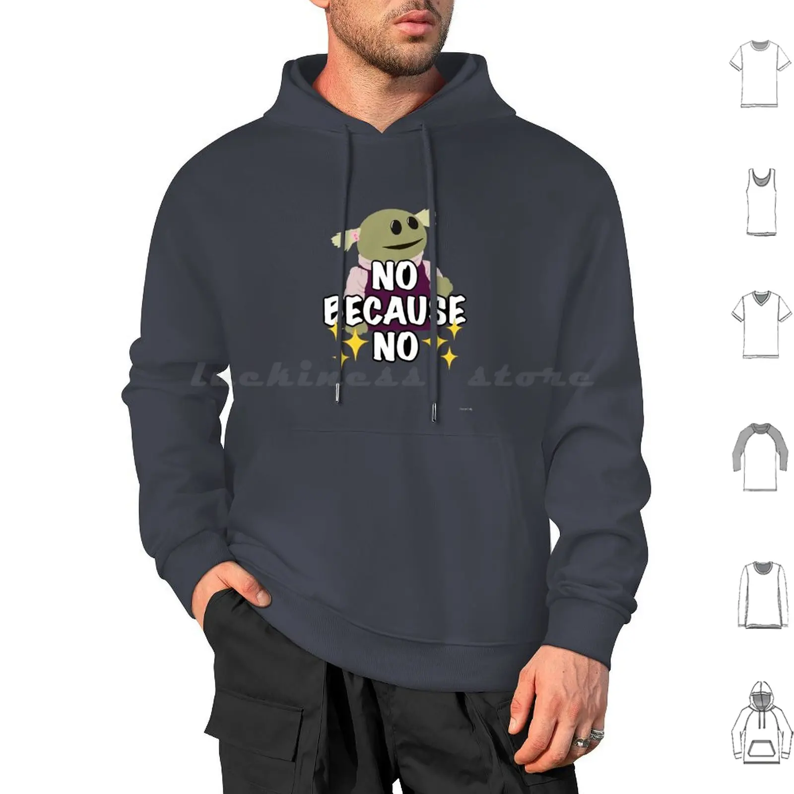 No Because No-Nanalan ( No Border ) Hoodie cotton Long Sleeve Nanalan Tikok Mona Mona Nanalan No Because No