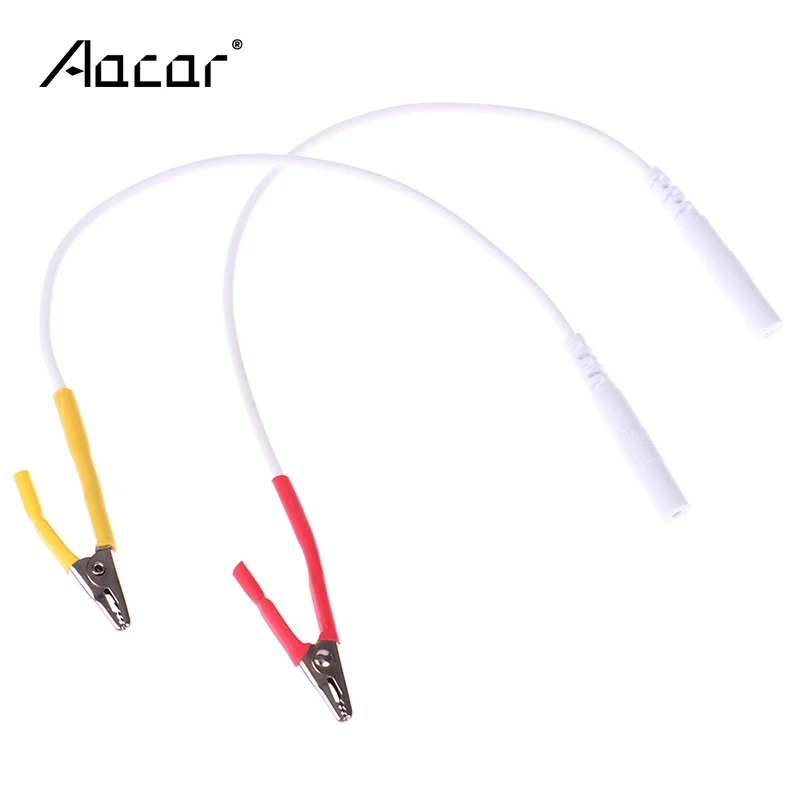 1pcs Electrotherapy Electrode Wires Alligator Massage Clip Cable For Tens Massager Connection Cable Digital Therapy Machine