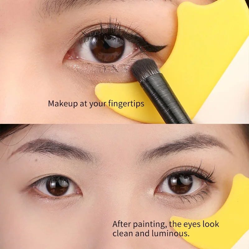 Multifunctionele oogmake-up hulpborstel Onderste wimper Trekken Eyeliner Breng oogschaduw aan Siliconen halvemaanvormige schoonheidstool