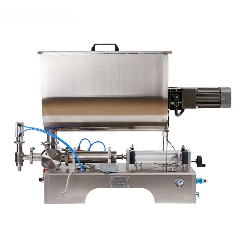 

Horizontal Pneumatic Paste Mixing Filling Machine Paste Liquid Dual Use Hot Pepper Sauce Viscous Honey Sauce Filling Machine