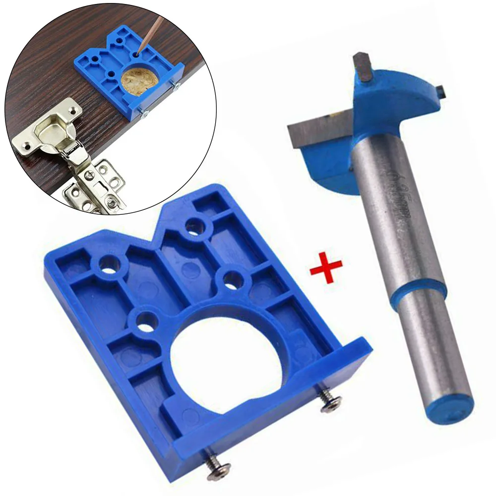 Pocket Clamp Hinge Jig Set Tapper Woodworking Cabinet Door Installation Locator Mounting Hand Tools Accessories