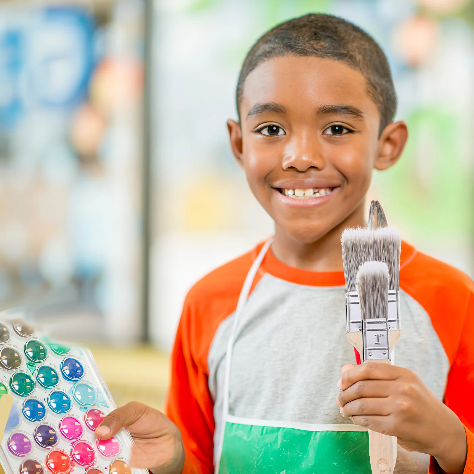 

5pcs Bbq Set Nylon Bristle Small Paint For Wall Portable Reusable Paint Brush For Wall Small Wood Handle Painting Tools