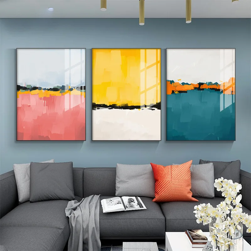 Frameless canvas paintings,Luxurious Color Abstract Art Modern Simple Decorative Painting Poster and Print Canvas Printing Livin