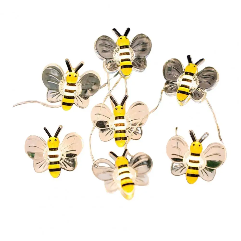 String Lamp Lighting Energy-saving Flexible Decorative Plastic Cartoon Honeybee LED String Light Party