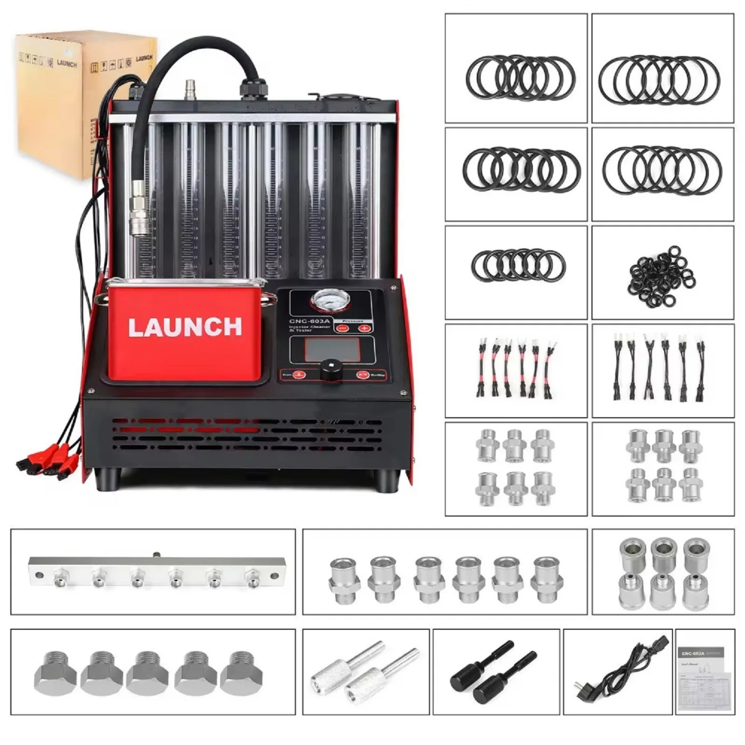 

CNC603A Очиститель и тестер топливных форсунок, ЧПУ-603, машина для очистки, испытательное оборудование, 220 В
