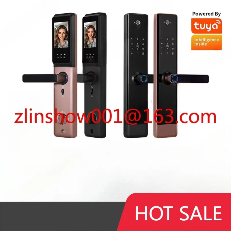 

Tuya Wifi Smart Lock With Camera Inteligente Biometric Fingerprint Digital Smart Door Lock