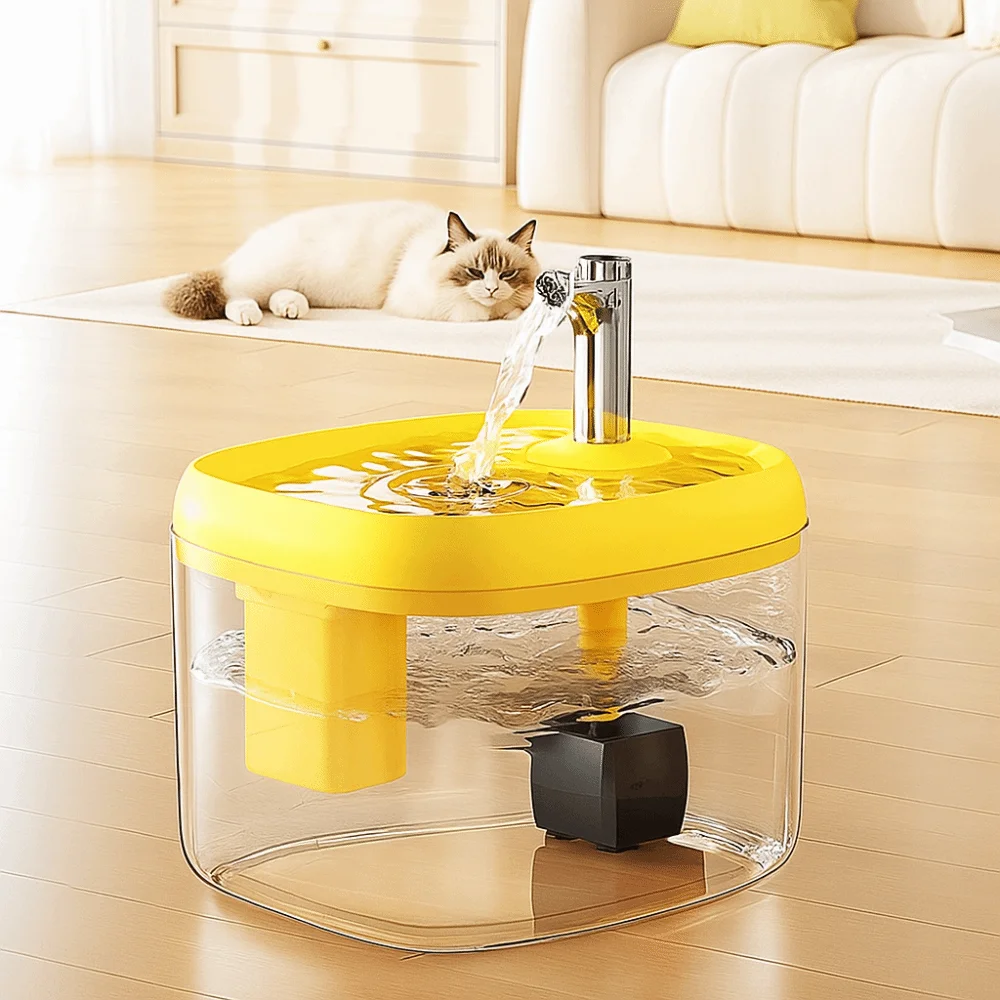 

1.5L Cat Drinking Fountain Large Capacity Anti-Dry Burning Automatic Water Dispenser Quiet Operation Removable