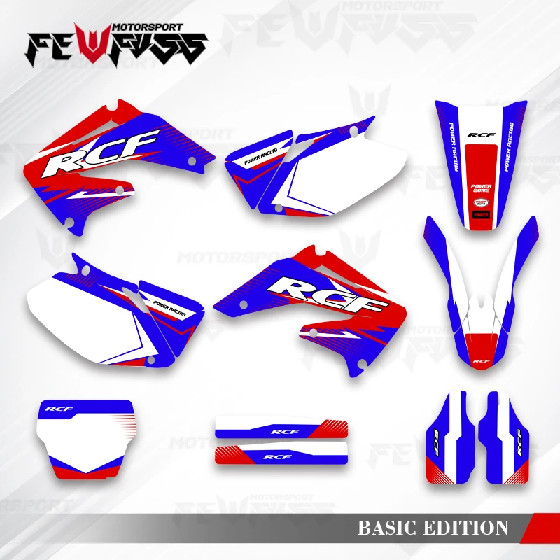 

Fewfuss Graphics Decals Stickers Motorcycle Background Custom For HONDA 2002 2003 2004 CRF450
