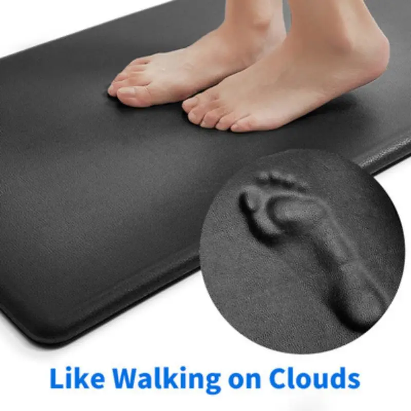 Anti Fatigue Kitchen Mat Pvc Kitchen Mat Waterproof Entrance Door Mat Long Kitchen Floor Mat Foot Pad Wipeable 12mm Thick