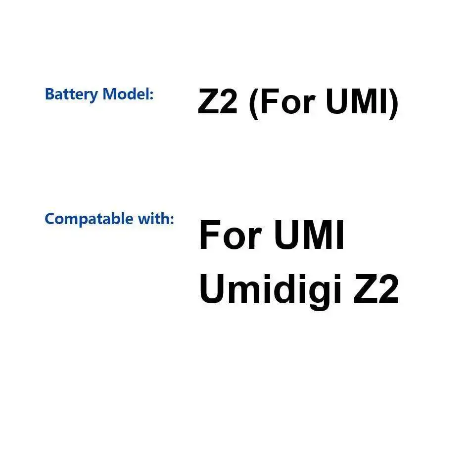 

3850Mah Safe For Umidigi Umi Z2 Mobile Phone Battery