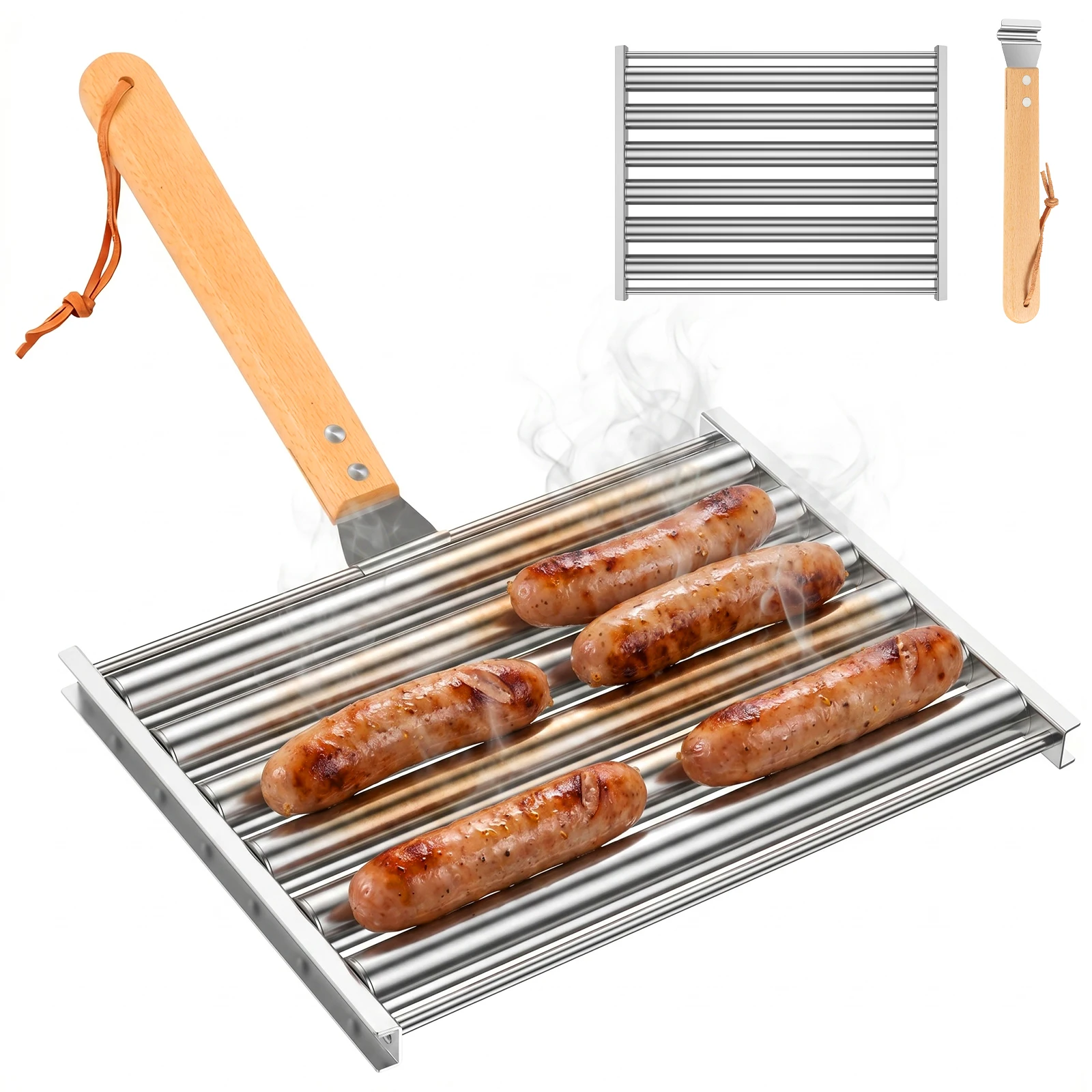 Hot Dog Roller Grill - Ekstra Büyük Sosis Çevirme Aparatı, Izgara