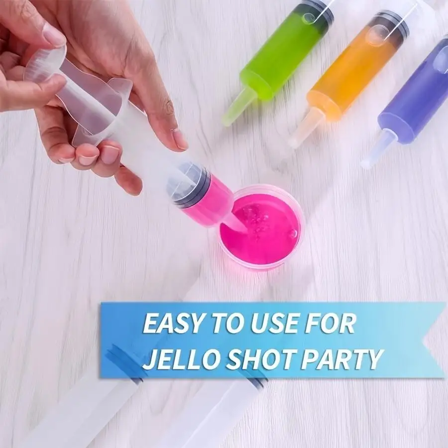 1/5/10/20/50/100pcs 0.68oz Jelly Shot Syringes, Reusable Party Syringes for Jelly Shots, Sturdy Syringes Suitable for Halloween,