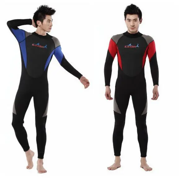 New Men Women 3mm Neoprene Long Sleeved Dive Suit Scuba Warm Wetsuits