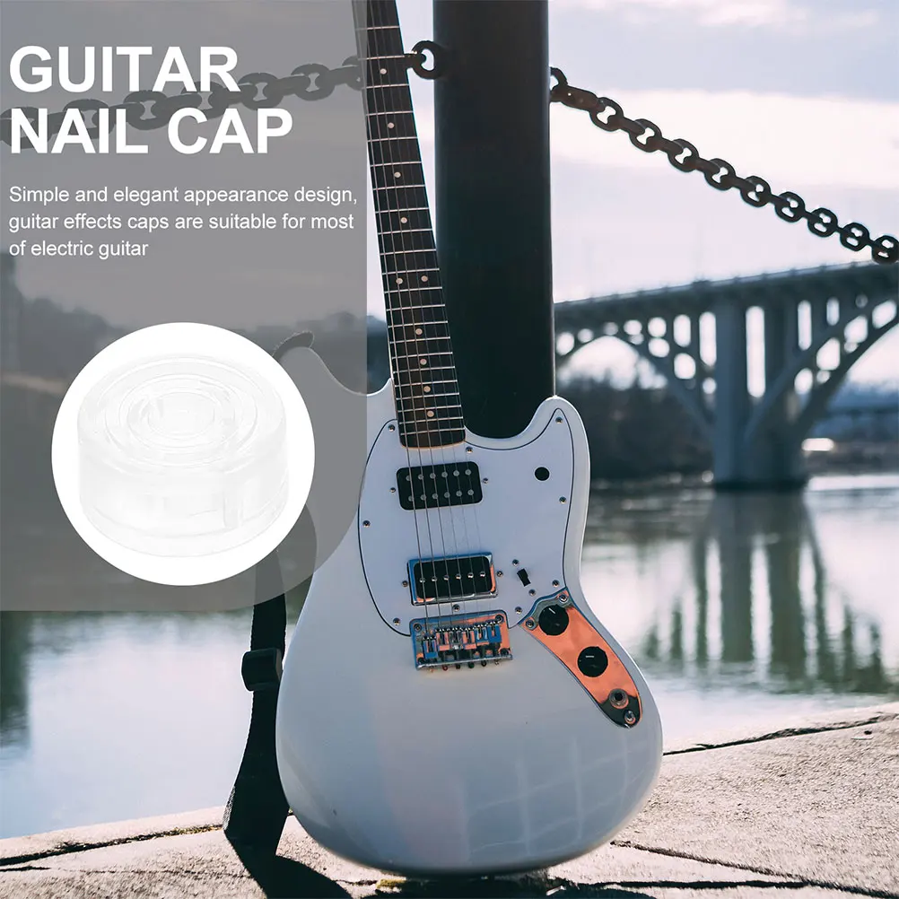 

10 Pcs Guitar Effects Cap Transparent Plastic Footswitch Toppers for Electric Guitar Pedal Accessories Easy Replacement Repair