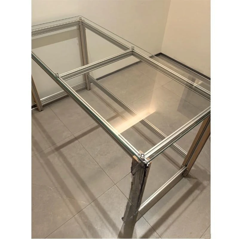 

Designer desk simple modern birch rectangular tempered glass computer light luxury writing