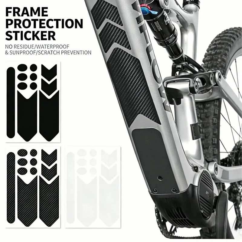 1-5pcs Carbon Fiber Transparent Bicycle Chain Protection Anti-Scratch Protective Film for Motorcycle MTB Bike Frame and Fork