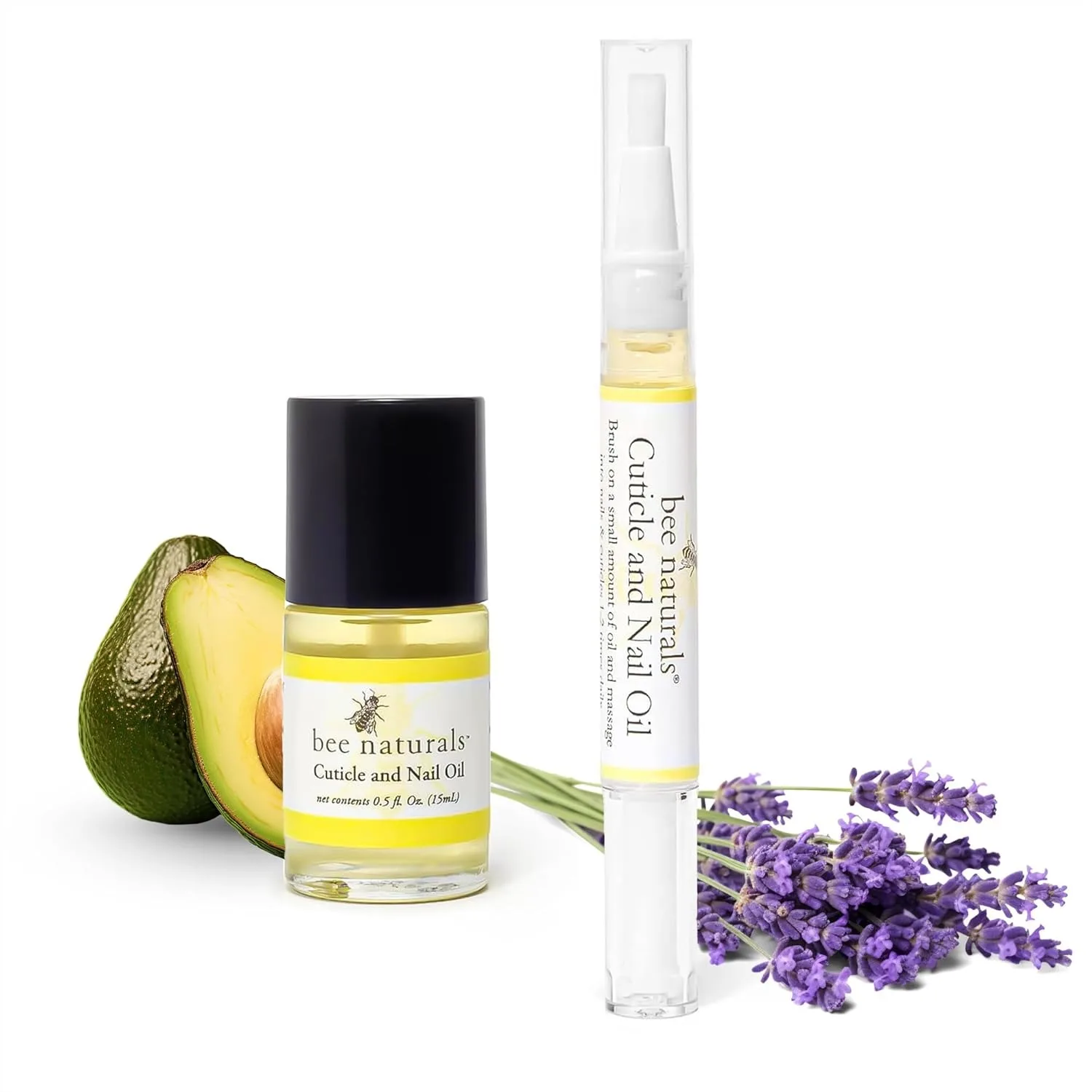 

Nail & Cuticle Oil Kit – Nourishing Nail Strengthener with Vitamin E, Olive & Avocado Oils – Lavender Lemon & Tea Tree – Easy