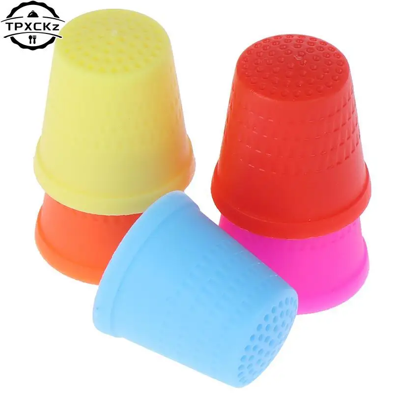 5Pcs Plastic Craft Quilter Needlework Sewing Thimble Protector Counting Finger Tip Cone