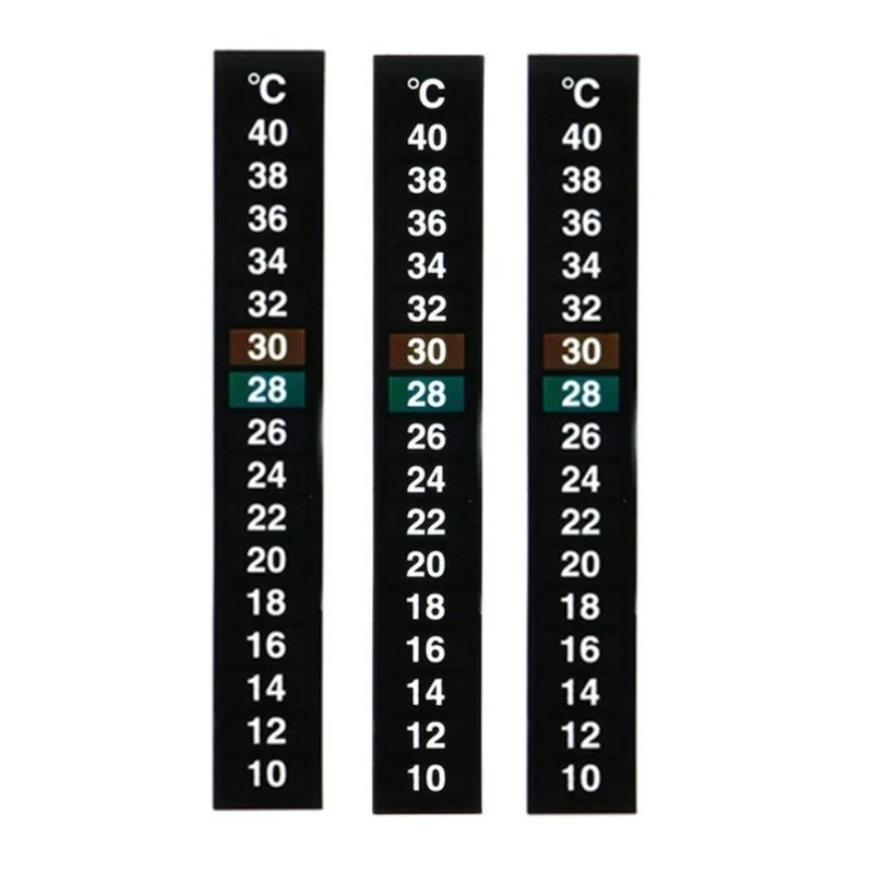 5pcs Betta Fish Tank Thermometer Stick On Aquarium Temperature Sticker Strip Amphibian Reptile Thermometer Sticker