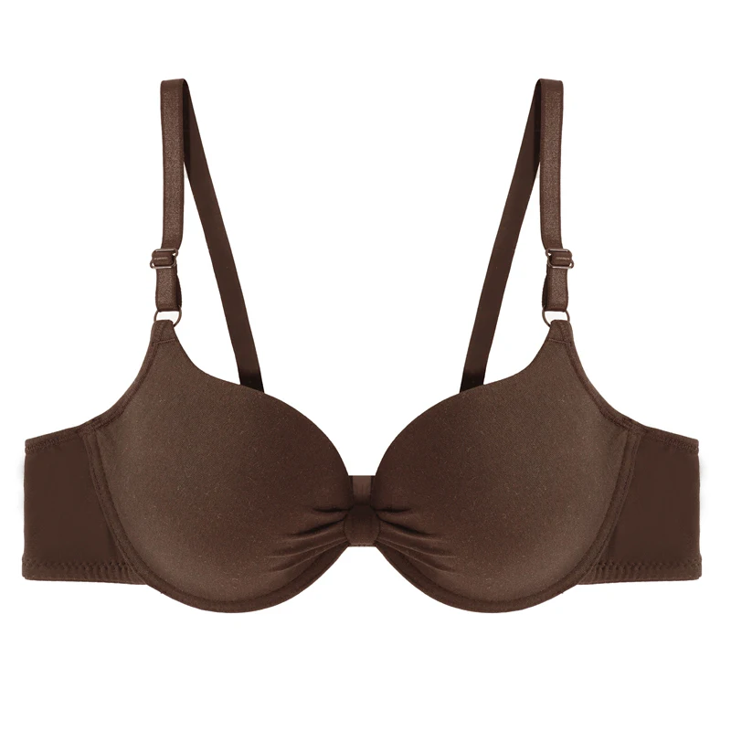 Push Up Bra for Women's Deep V Underwire Solid Design