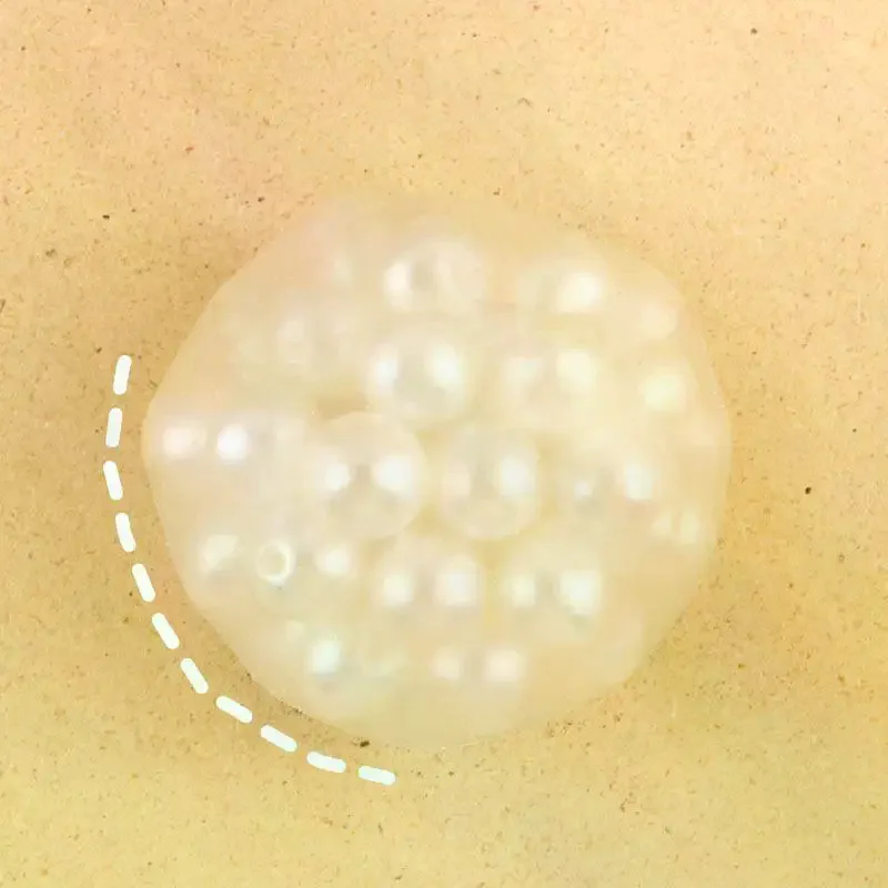 1Pcs White Pearl Sensory Fidget Toy Handmade Grape Noisy Squeeze Ball For Adults Stress Relieve Squeeze Toys