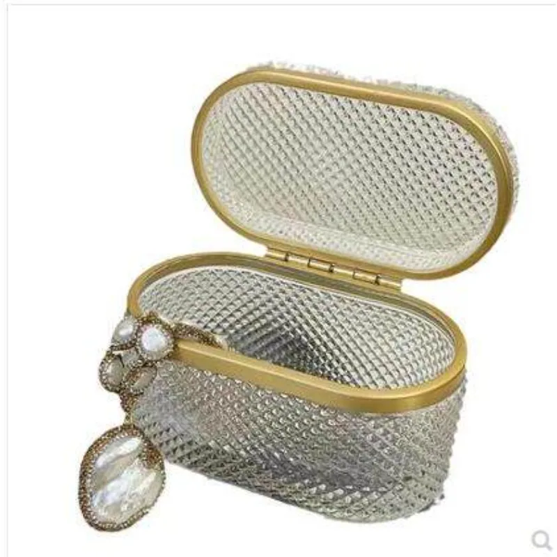 Transparent Glass Jewelry Organizer - Clear Storage Box for Small Items, Cotton Swabs & Candies