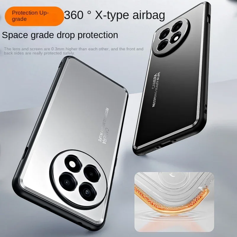 

Aluminum Alloy Metal Back Plate Phone Case for OnePlus 13R 11R 12R Camera Full Protection Silicone Soft TPU Bumper Cover Cases