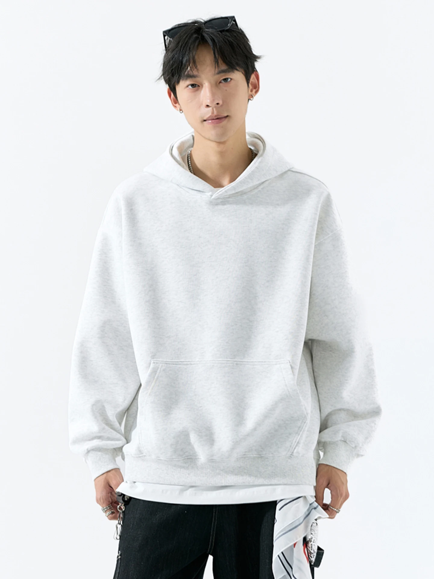 DUKEEN 450G هوديس رجالي ثقيل الوزن 2025 الربيع والخريف الأساسية بلون الرياضة مقنعين سترة عالية الجودة ملابس للرجال