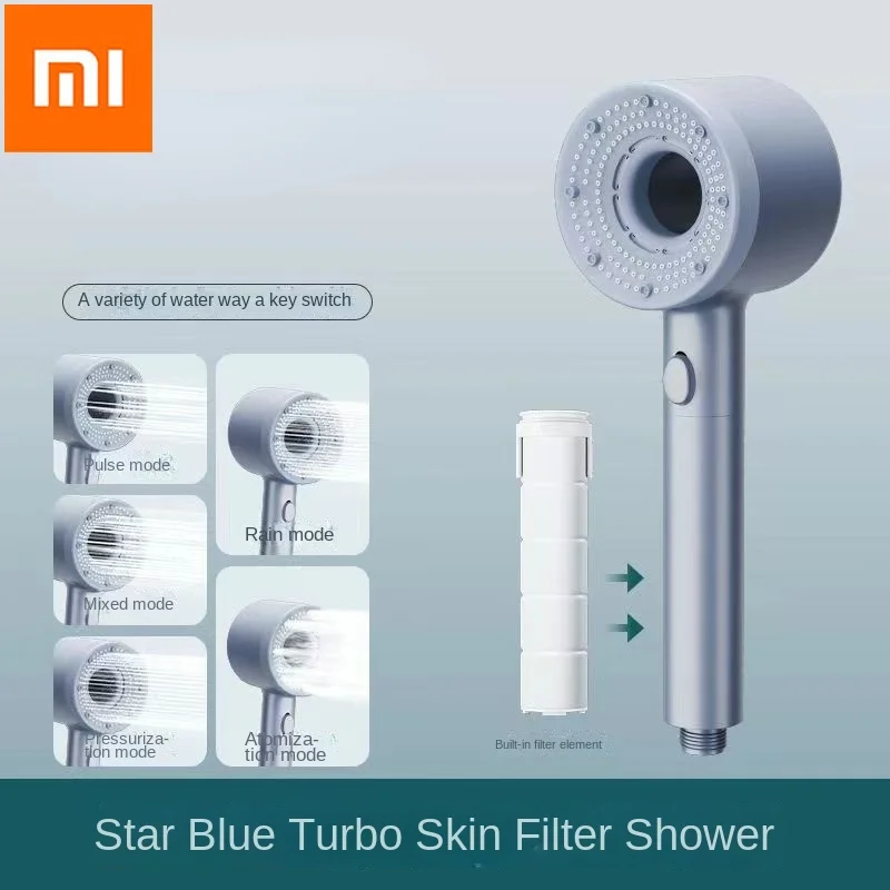 Xiaomi Mijia 5 Modes Pressure Boost Shower Head High-pressure  Head Technology Sensing  Household Set Bathroom Accessories